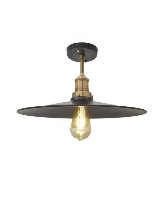 Small Flush Ceiling Light - Copper, Metal
