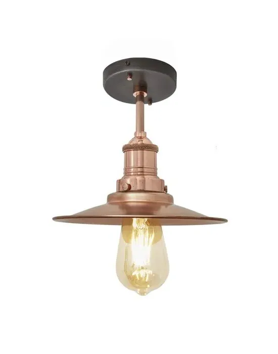 Small Flush Ceiling Light - Copper, Metal image