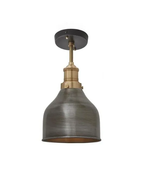 Small Flush Ceiling Light - Mixed, Metal