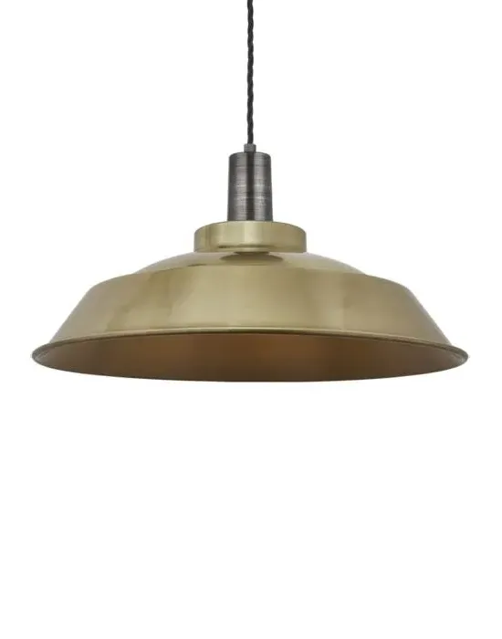 Step Pendant Light with Cage - Pewter, Metal