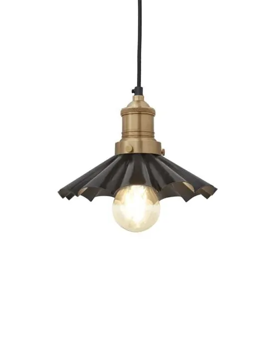 Umbrella Pendant Light Vintage Style - Pewter, Metal