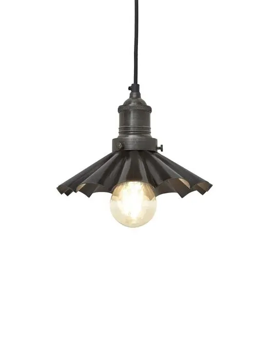 Umbrella Pendant Light Vintage Style - Pewter, Metal