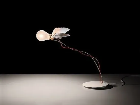 LED Table Lamp with Touch Control - Red Cable