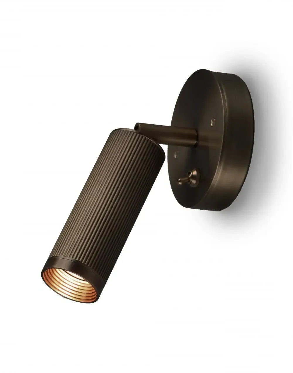 Adjustable Wall Light with Switch - Antique Brass