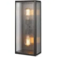 Large Twin Bulb Wall Light - Antique Brass