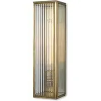 Large Wall Light with Reeded Glass - Bronze