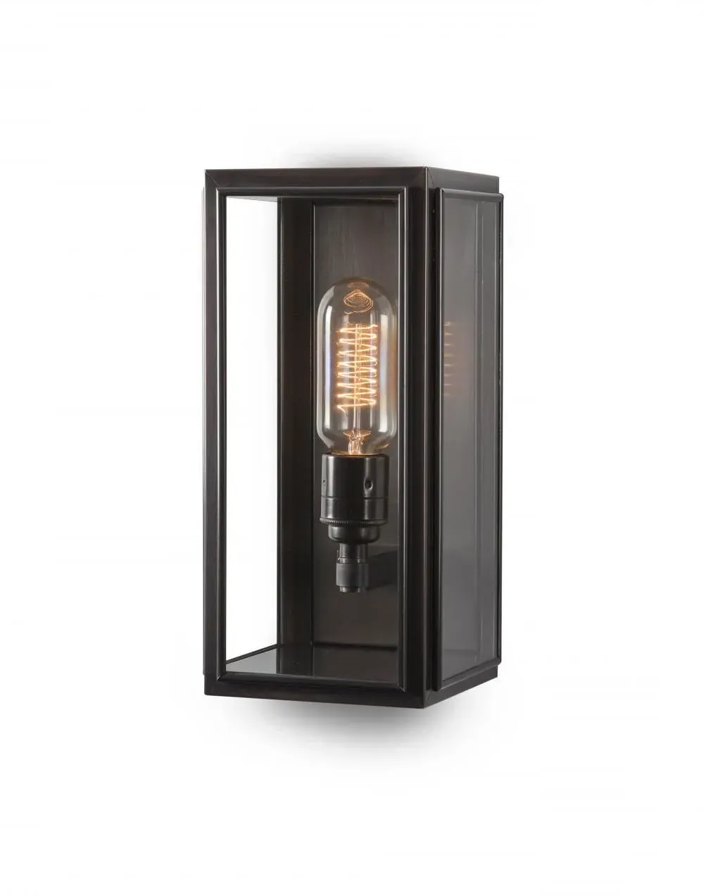 Medium Wall Light with Clear Glass - Bronze