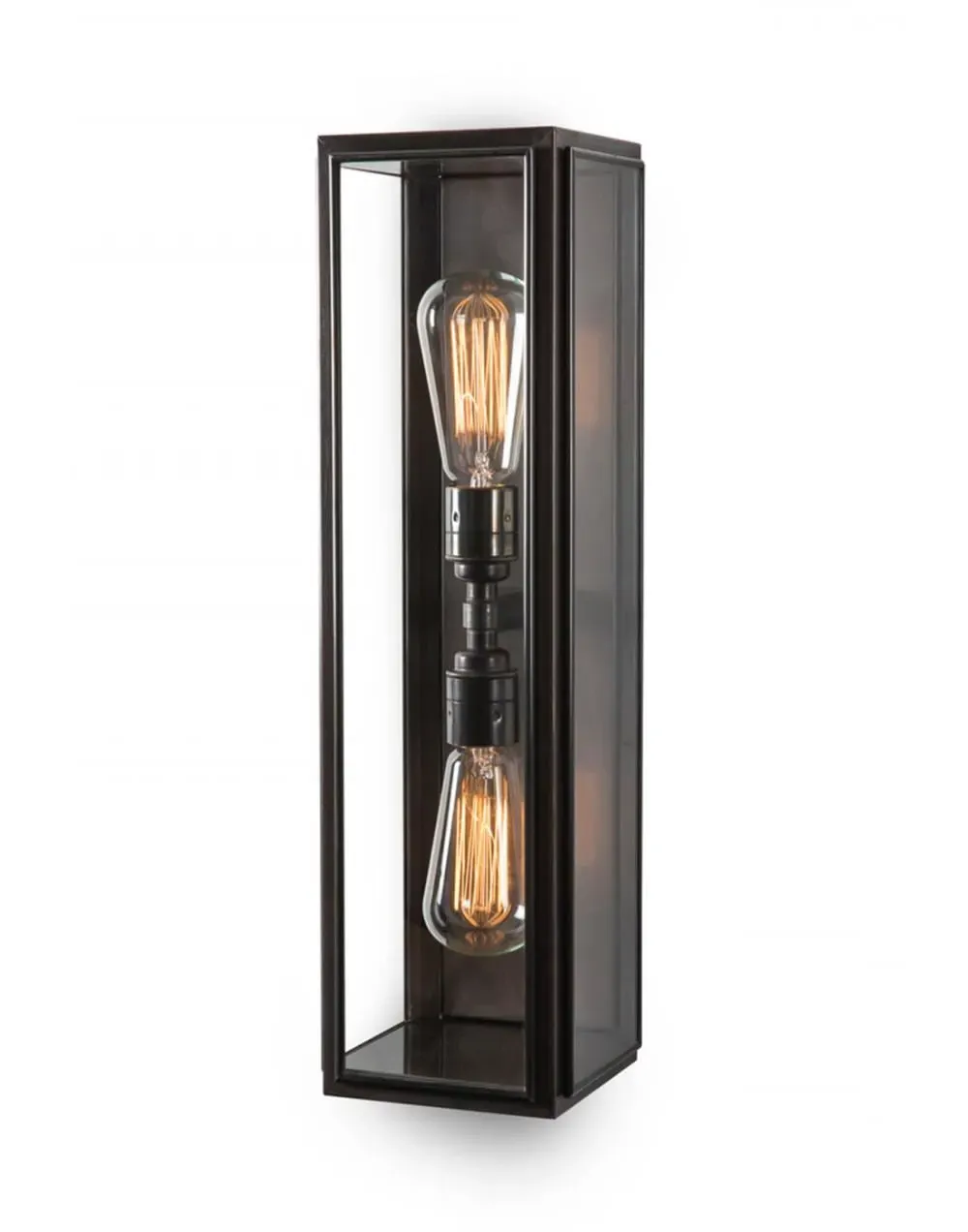 Medium Wall Light with Clear Glass - Bronze
