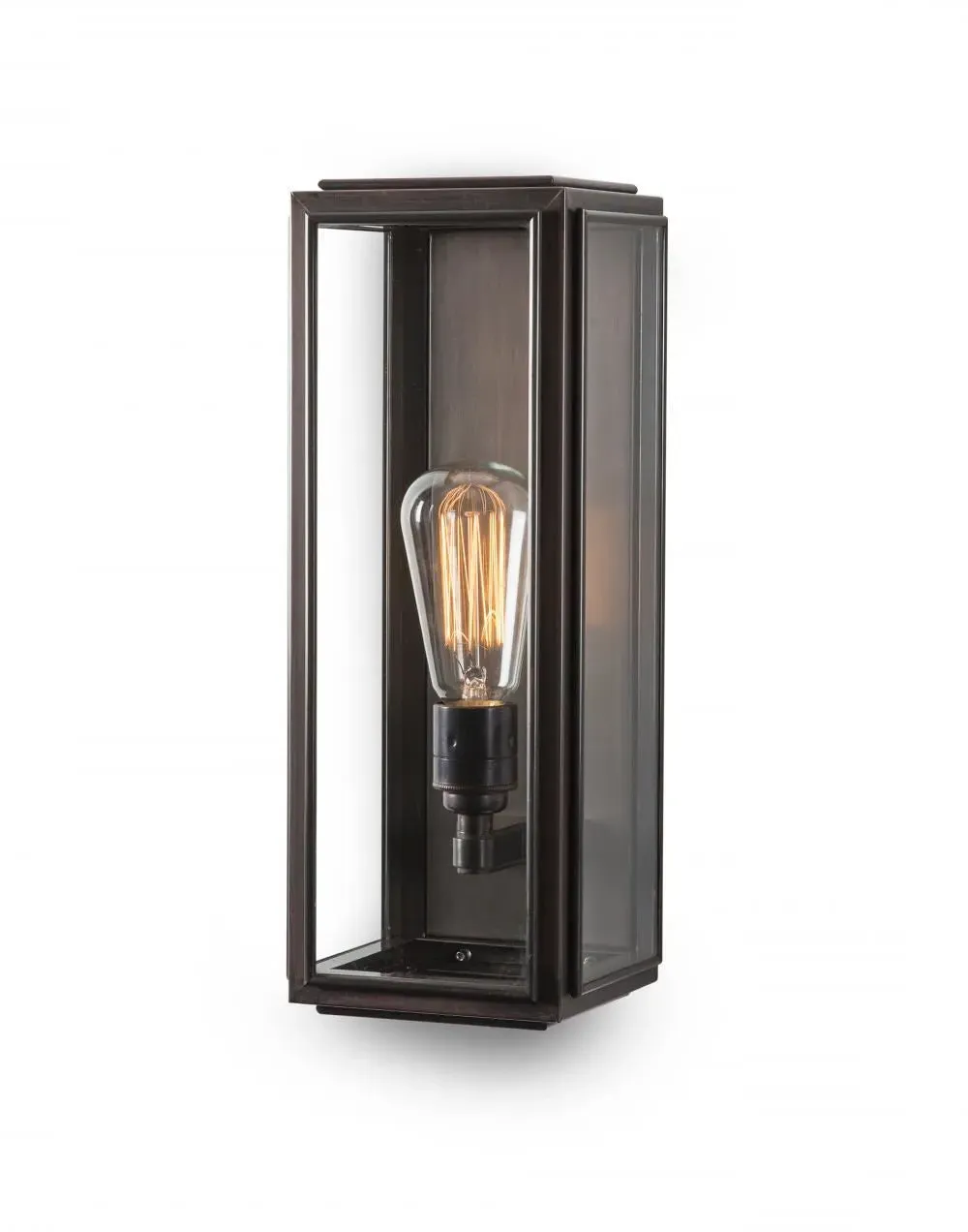 Medium Wall Light with Clear Glass - Bronze