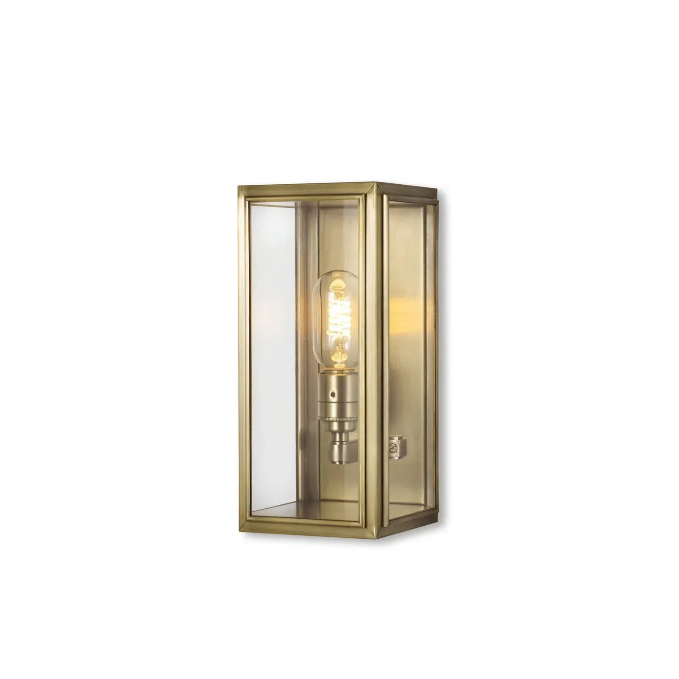 Small Wall Light with Clear Glass - Brass