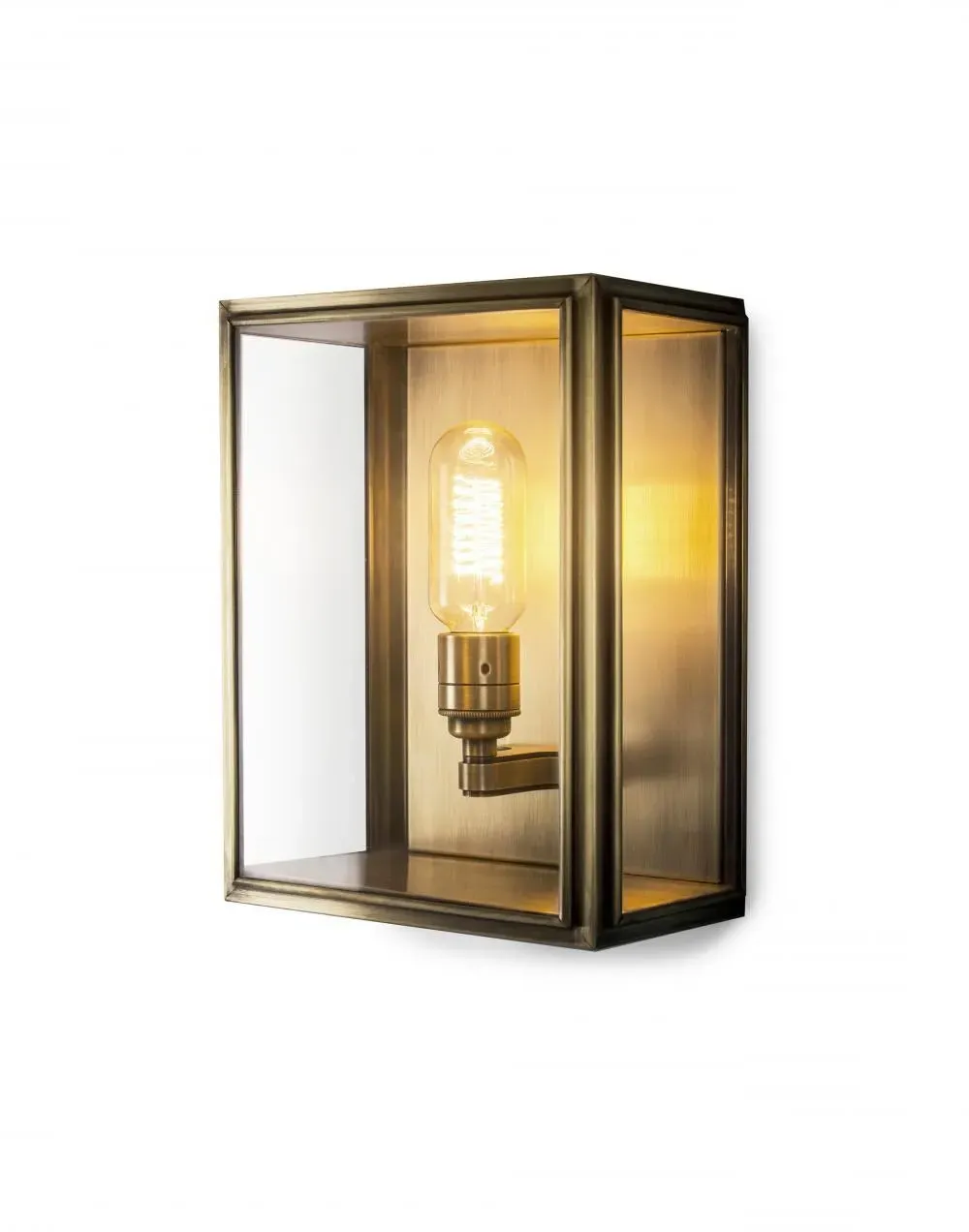 Small Wall Light with Frosted Glass - Brass