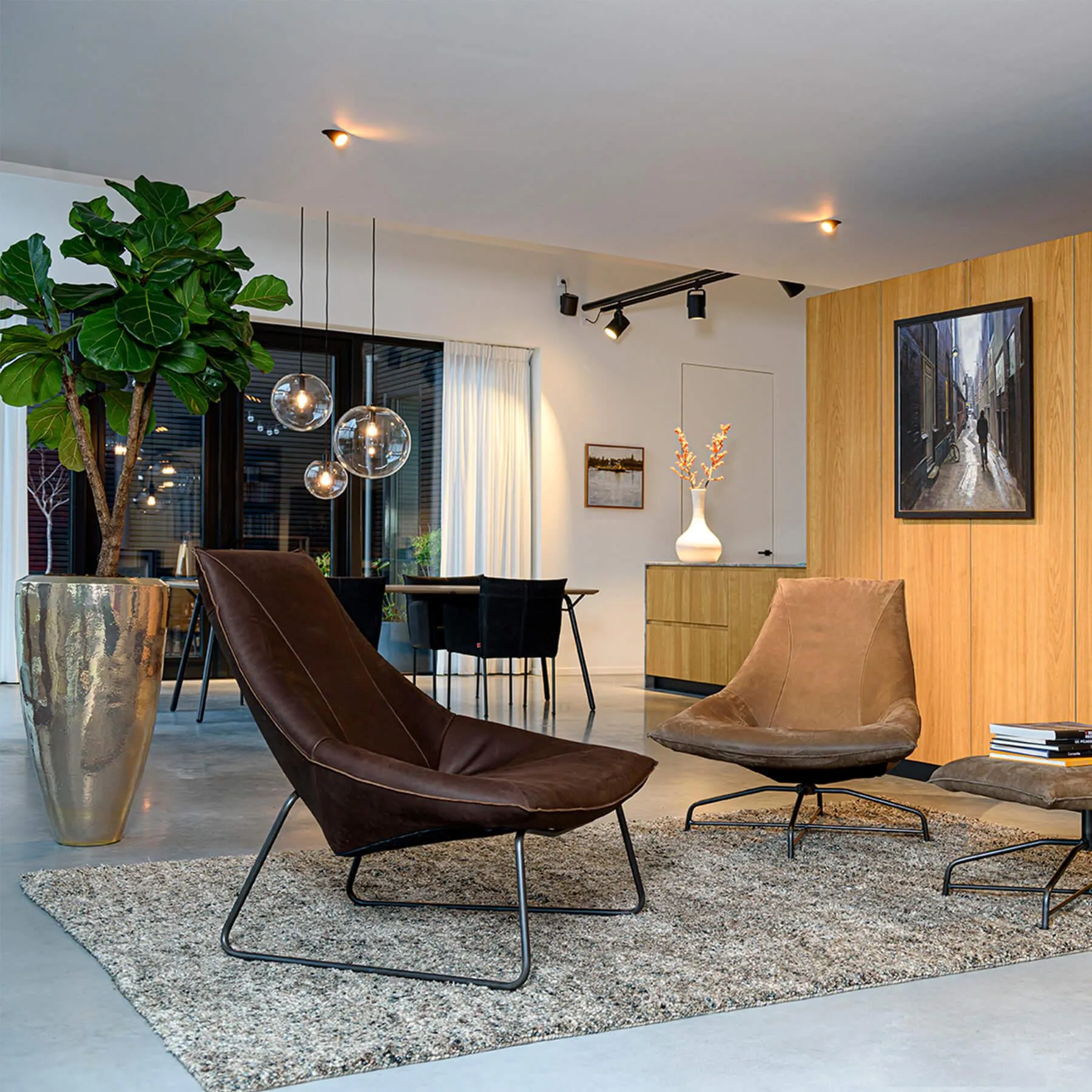 Beal Footstool - Cognac, Leather