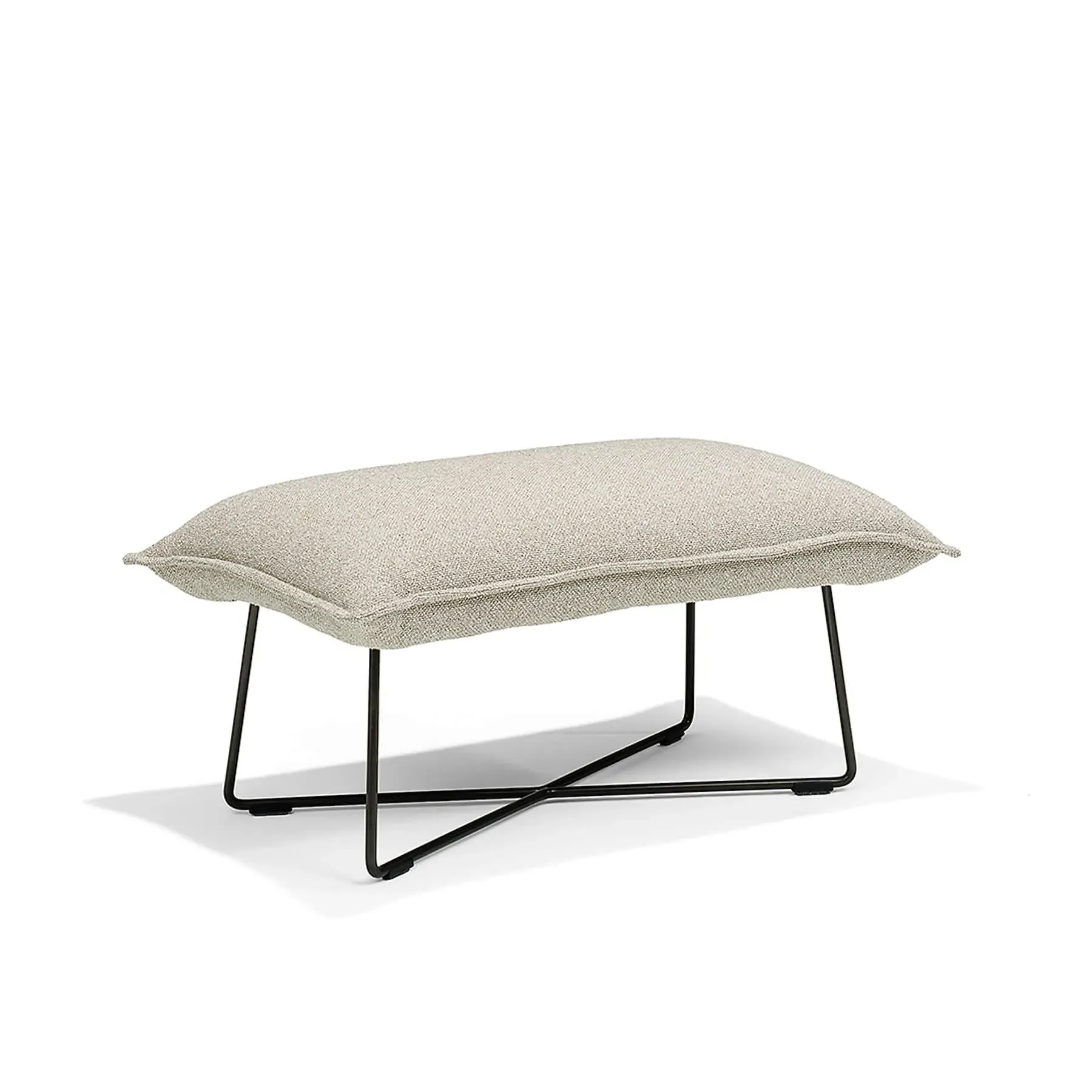 Earl Footstool - Sand, Fabric image