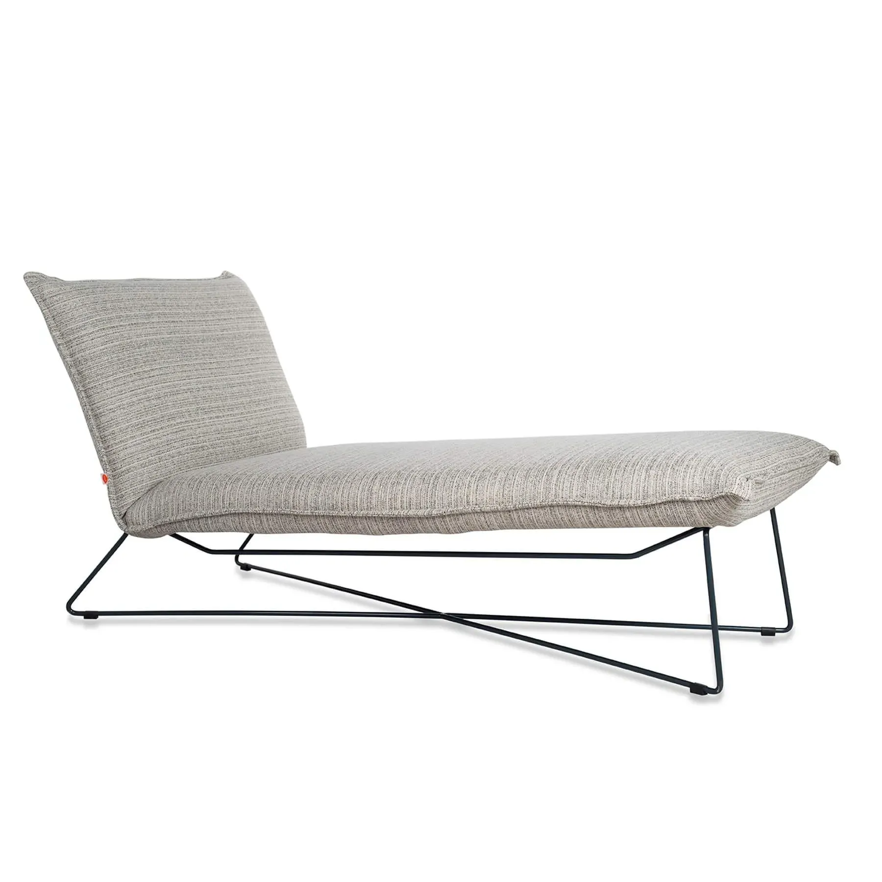 Garden Lounger with Dryfeel Foam - Grey, Fabric