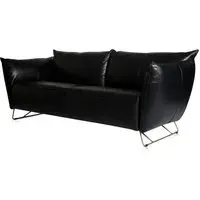 My Home 2.5 Seater Sofa - Black, Leather