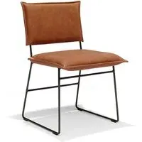 Norman Chair without Arms - Tan, Leather