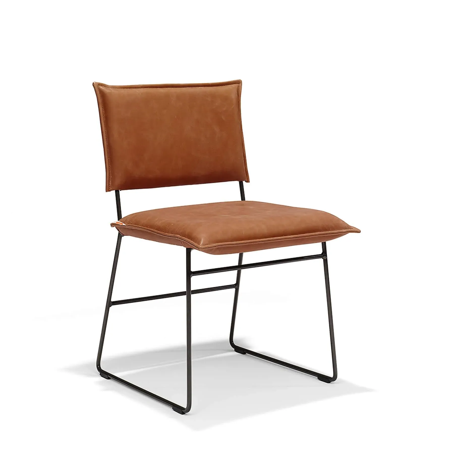 Norman Chair without Arms - Tan, Leather image