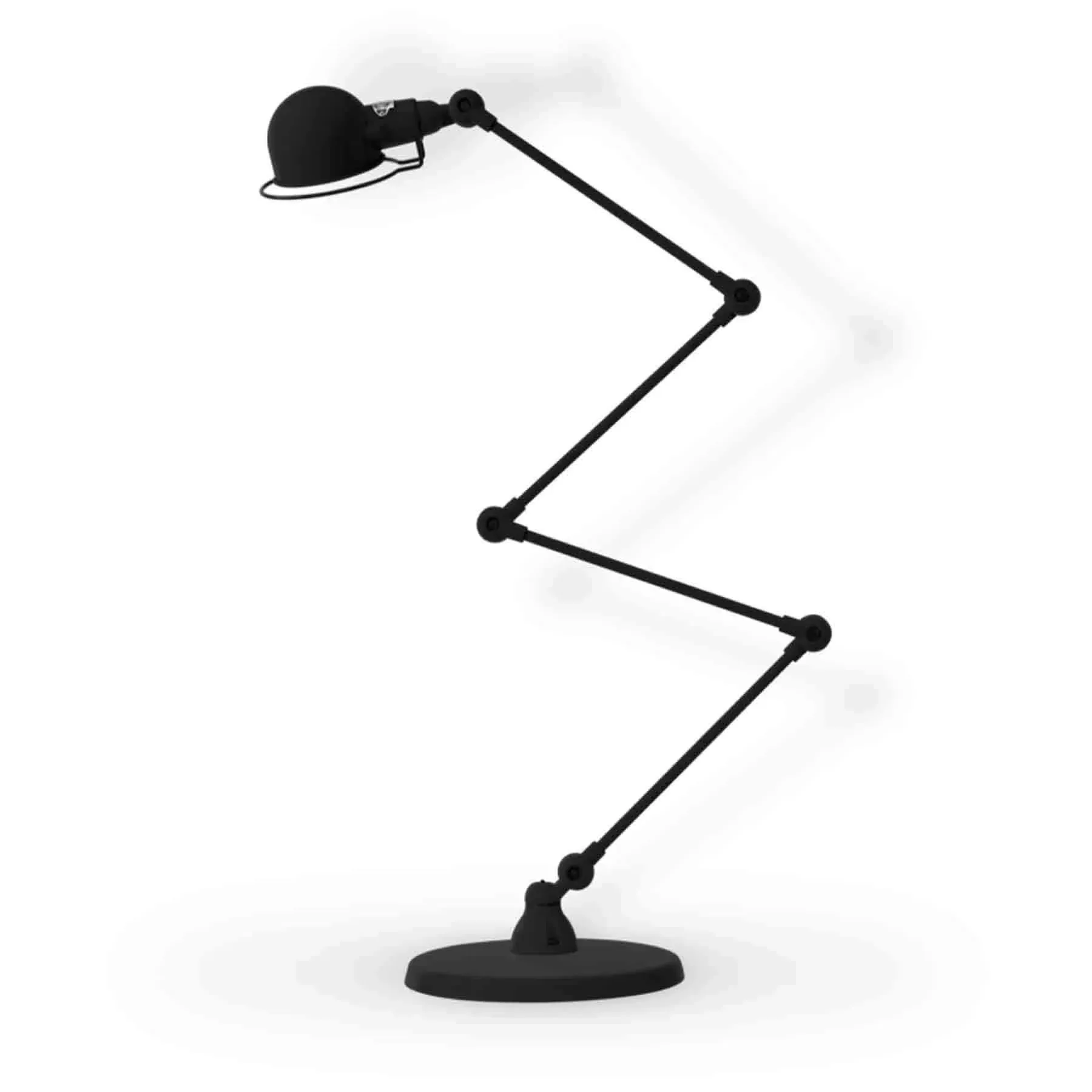 4-Arm Zigzag Desk Lamp with Adjusters - Black