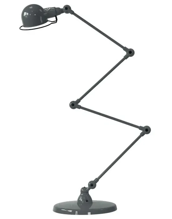 4-Arm Zigzag Desk Lamp with Adjusters - Grey