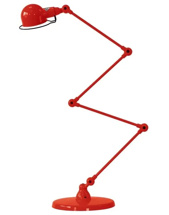 4-Arm Zigzag Desk Lamp with Adjusters - Red
