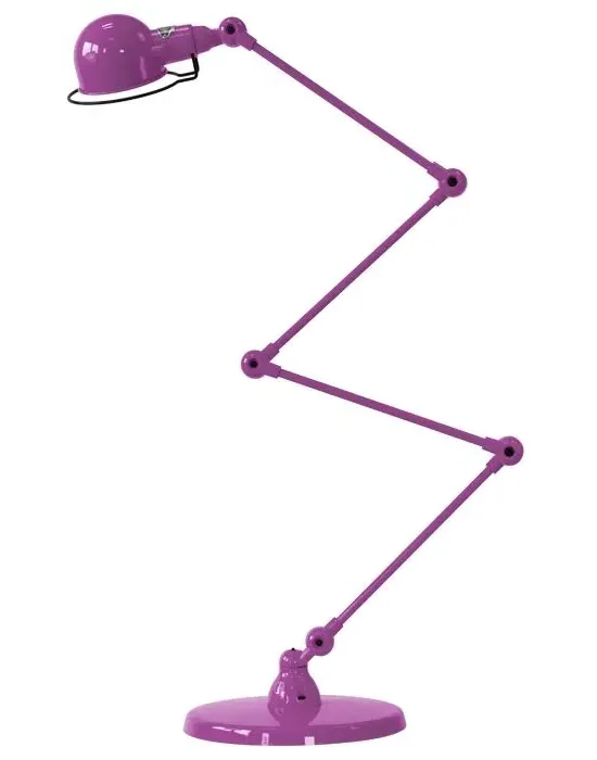 4-Arm Zigzag Desk Lamp with Adjusters - Violet