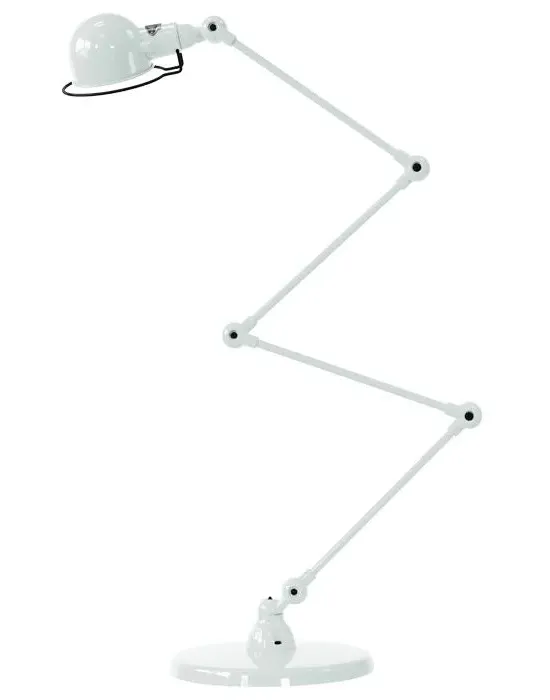 4-Arm Zigzag Desk Lamp with Adjusters - White
