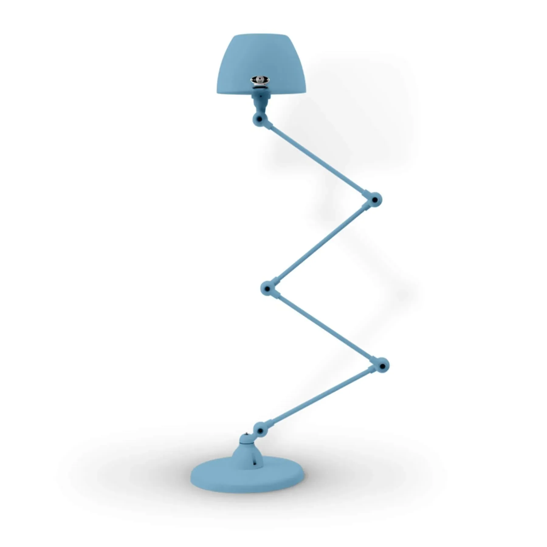 4-Arm Zigzag Lamp with Curved Shade - Apple Green