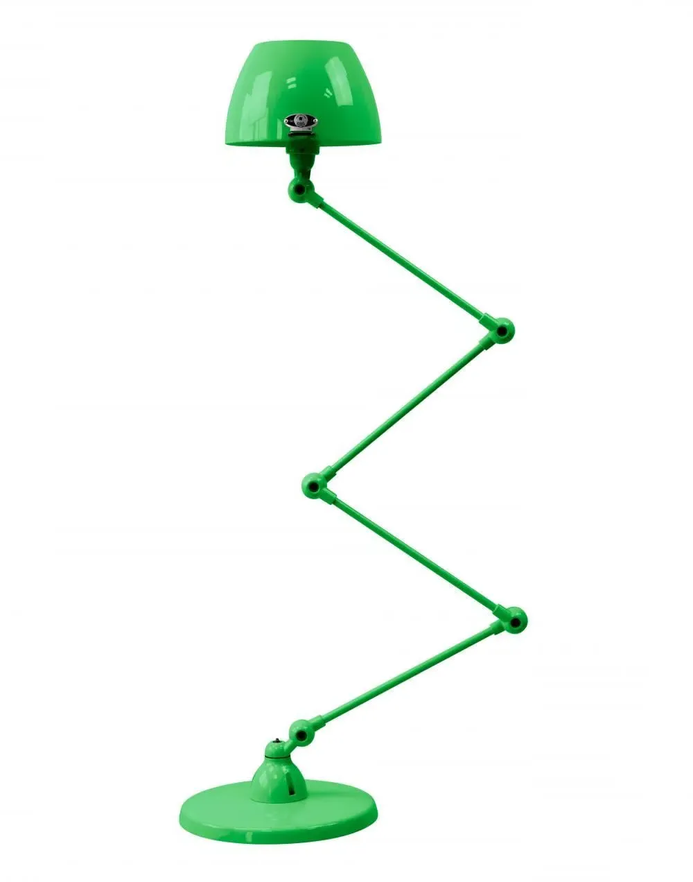 4-Arm Zigzag Lamp with Curved Shade - Apple Green image