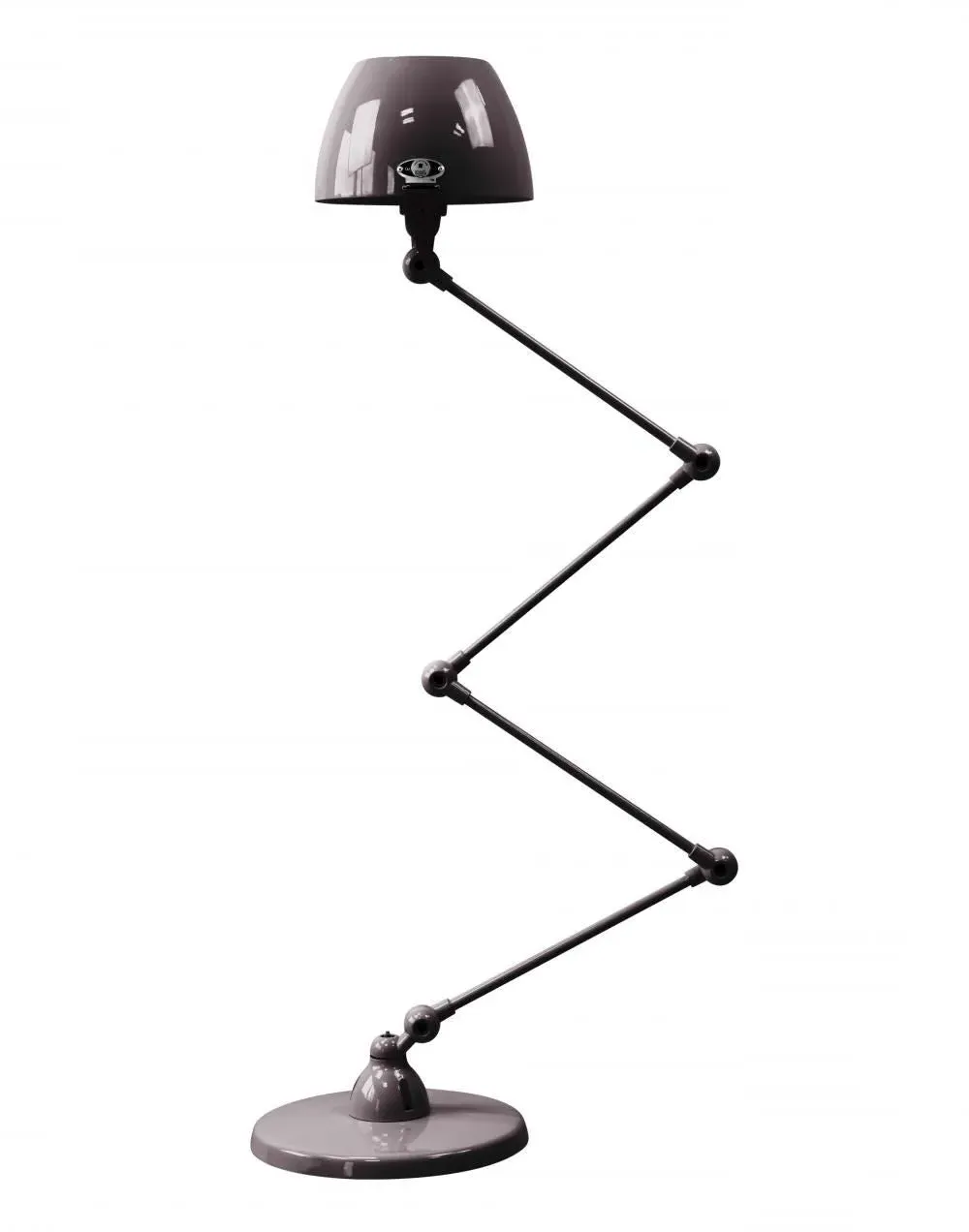 4-Arm Zigzag Lamp with Curved Shade - Black