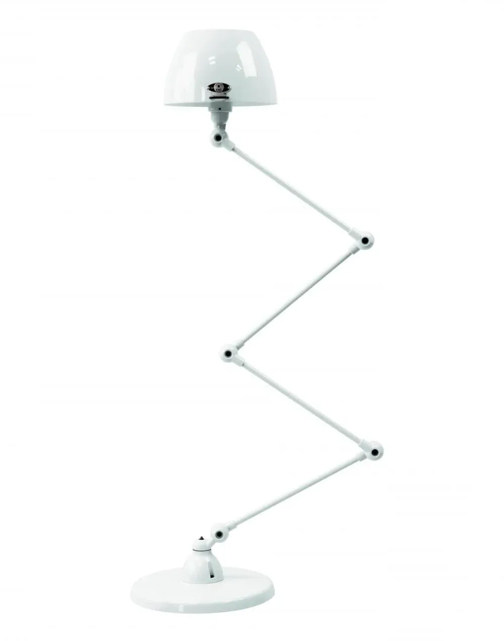 4-Arm Zigzag Lamp with Curved Shade - Steel
