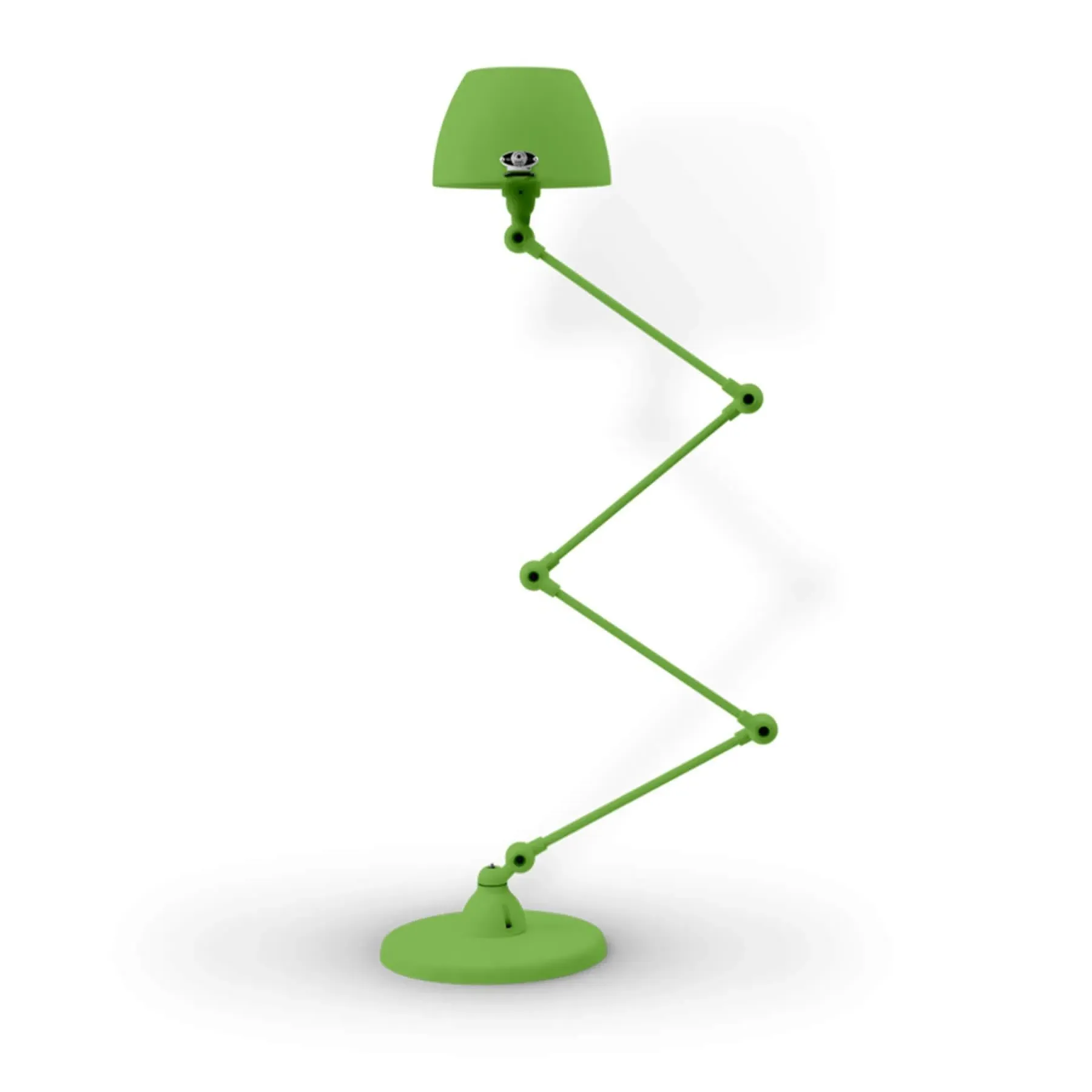 4-Arm Zigzag Lamp with Curved Shade - White Gloss