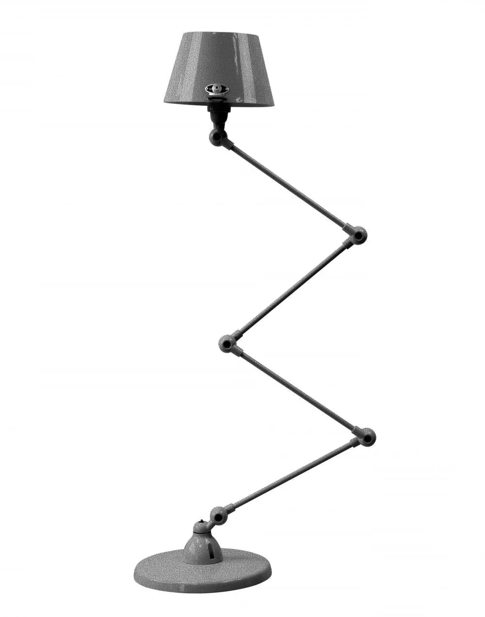 4-Arm Zigzag Lamp with Straight Shade - Black