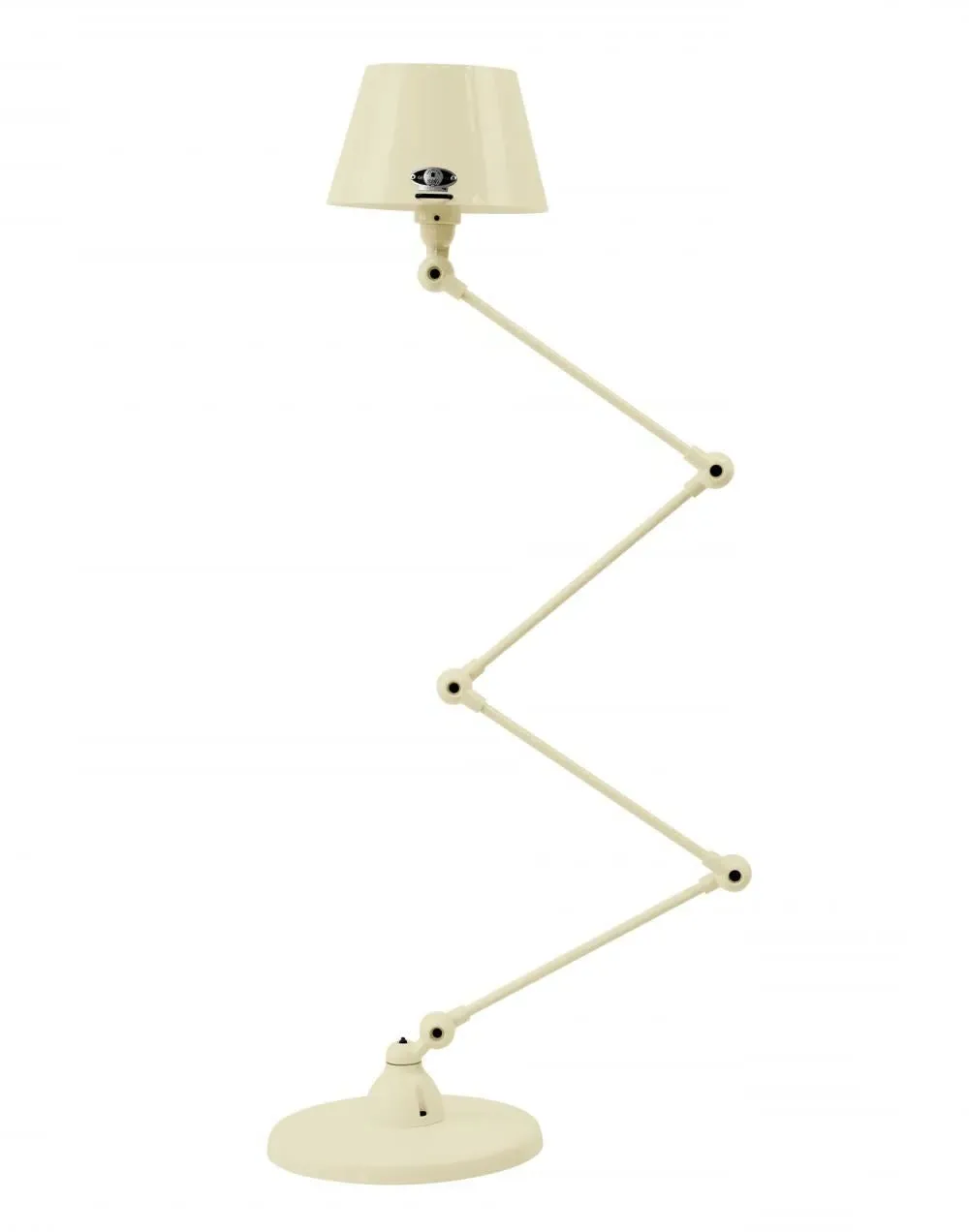 4-Arm Zigzag Lamp with Straight Shade - Ivory Gloss