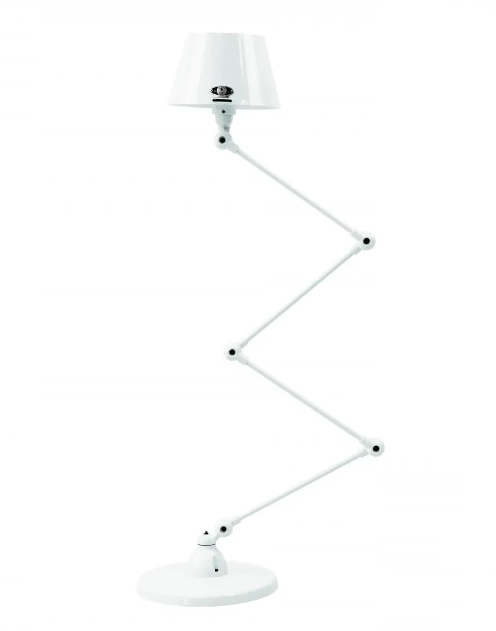 4-Arm Zigzag Lamp with Straight Shade - Light Blue Matt