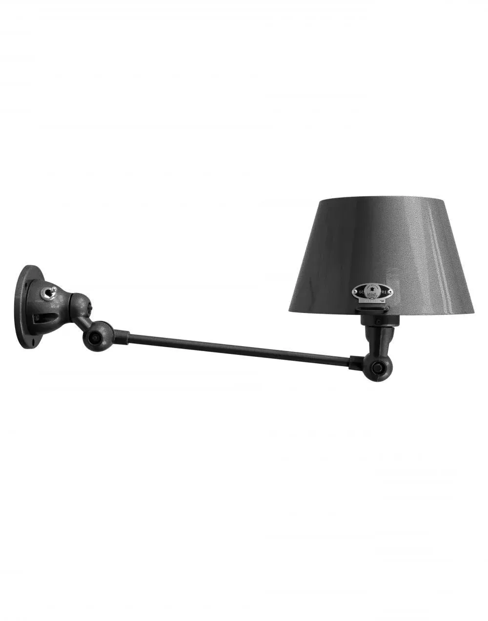 Adjustable Wall Light Straight Shade - Black, Metal