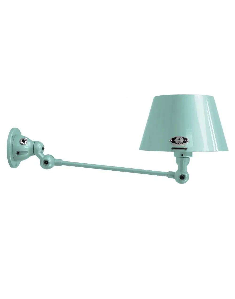 Adjustable Wall Light Straight Shade - Green, Metal