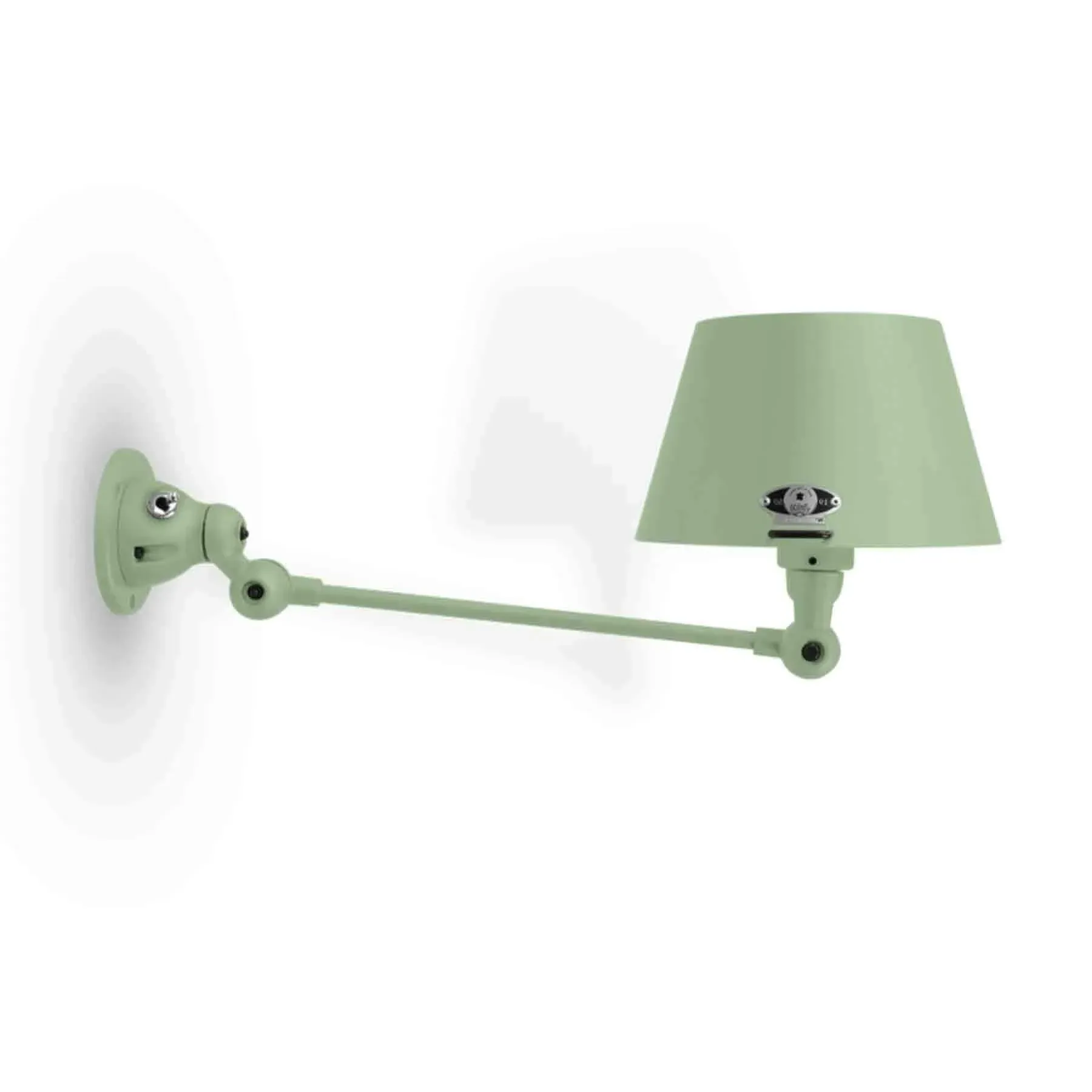 Adjustable Wall Light Straight Shade - Green, Metal