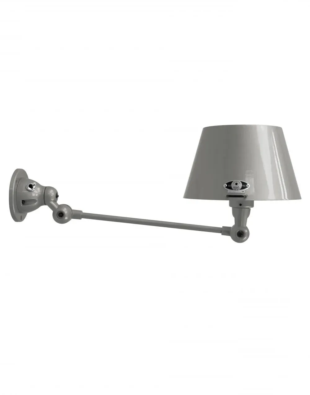 Adjustable Wall Light Straight Shade - Grey, Metal