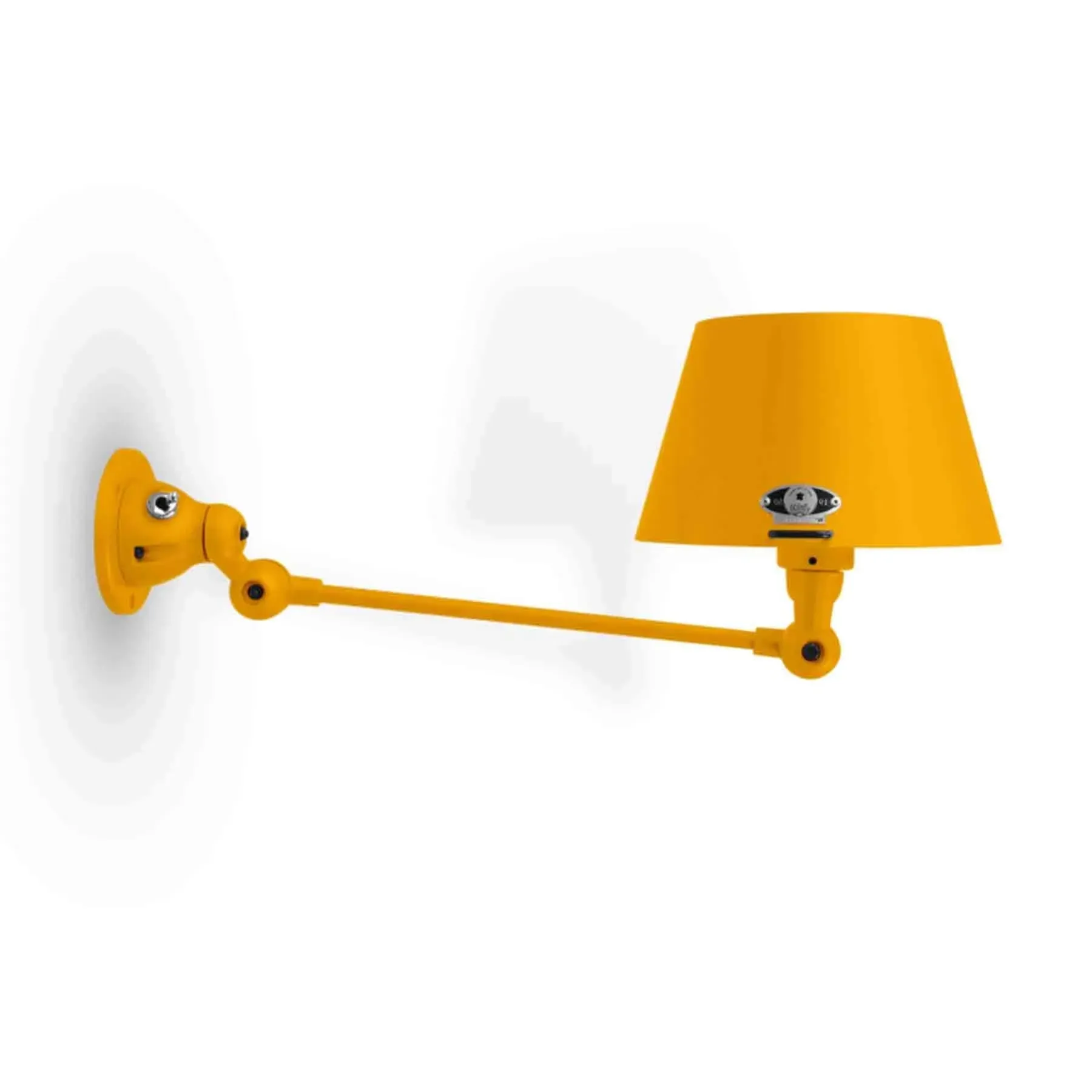 Adjustable Wall Light Straight Shade - Mustard, Metal