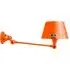 Adjustable Wall Light Straight Shade - Orange, Metal