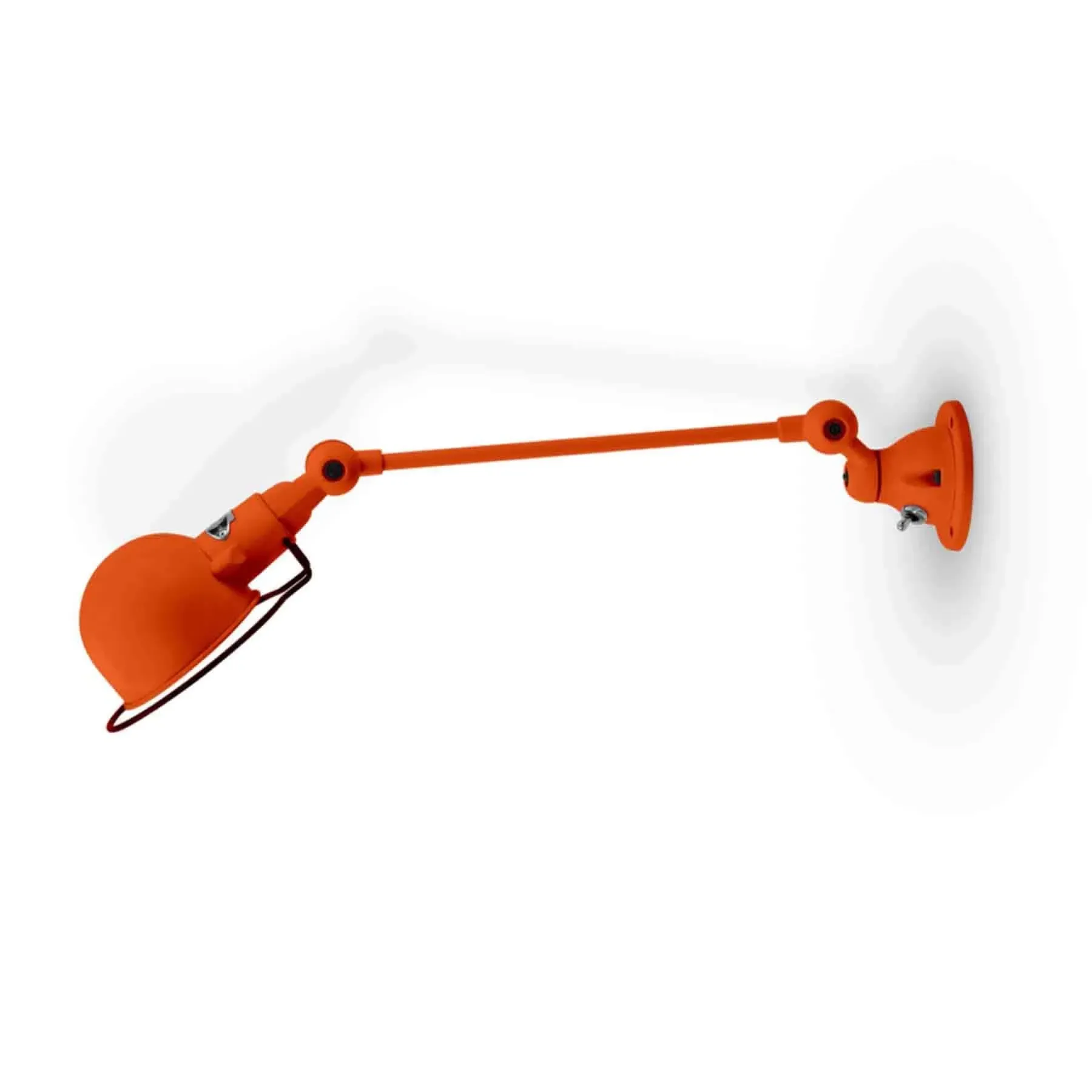 Adjustable Wall Light with Arm - Orange, Steel