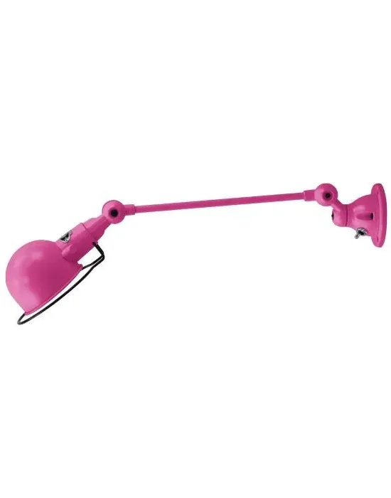 Adjustable Wall Light with Arm - Pink, Steel
