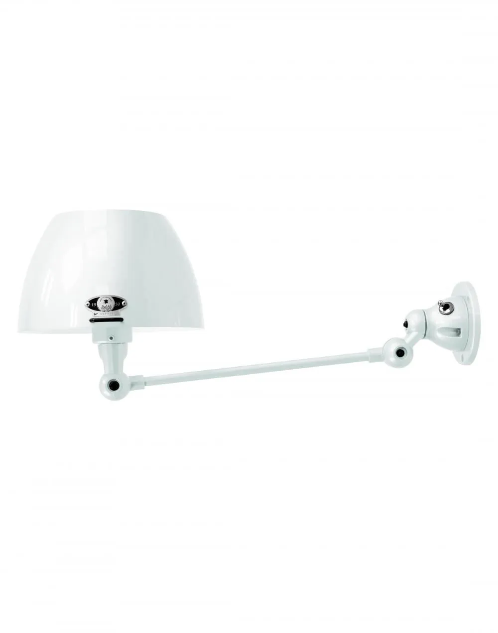Adjustable Wall Light with Curved Shade - Green