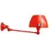 Adjustable Wall Light with Curved Shade - Red