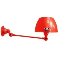 Adjustable Wall Light with Curved Shade - Red