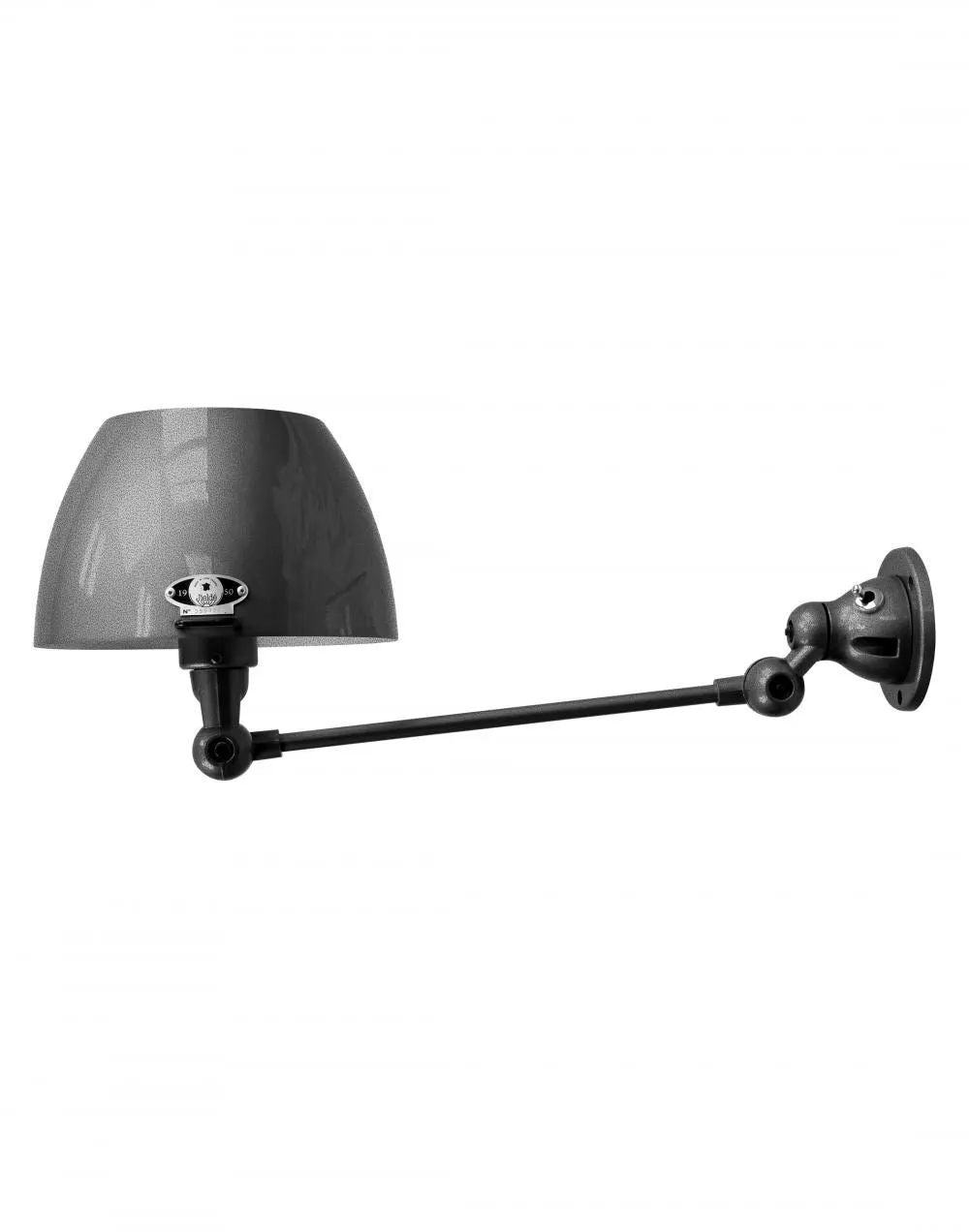 Adjustable Wall Light with Switch - Black, Metal image
