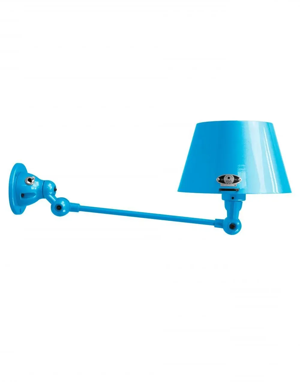 Adjustable Wall Light with Switch - Blue, Metal