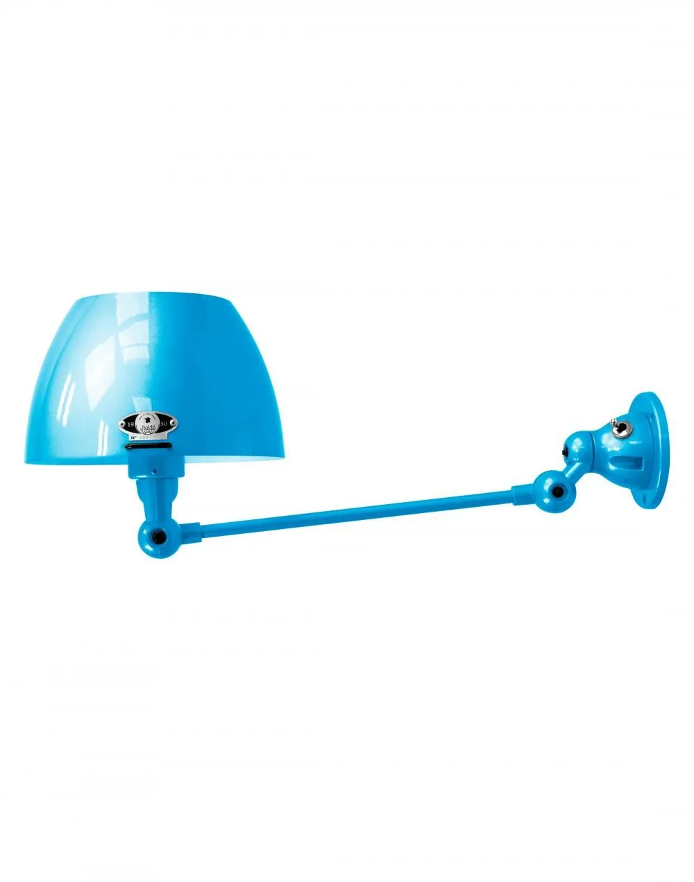 Adjustable Wall Light with Switch - Blue, Metal