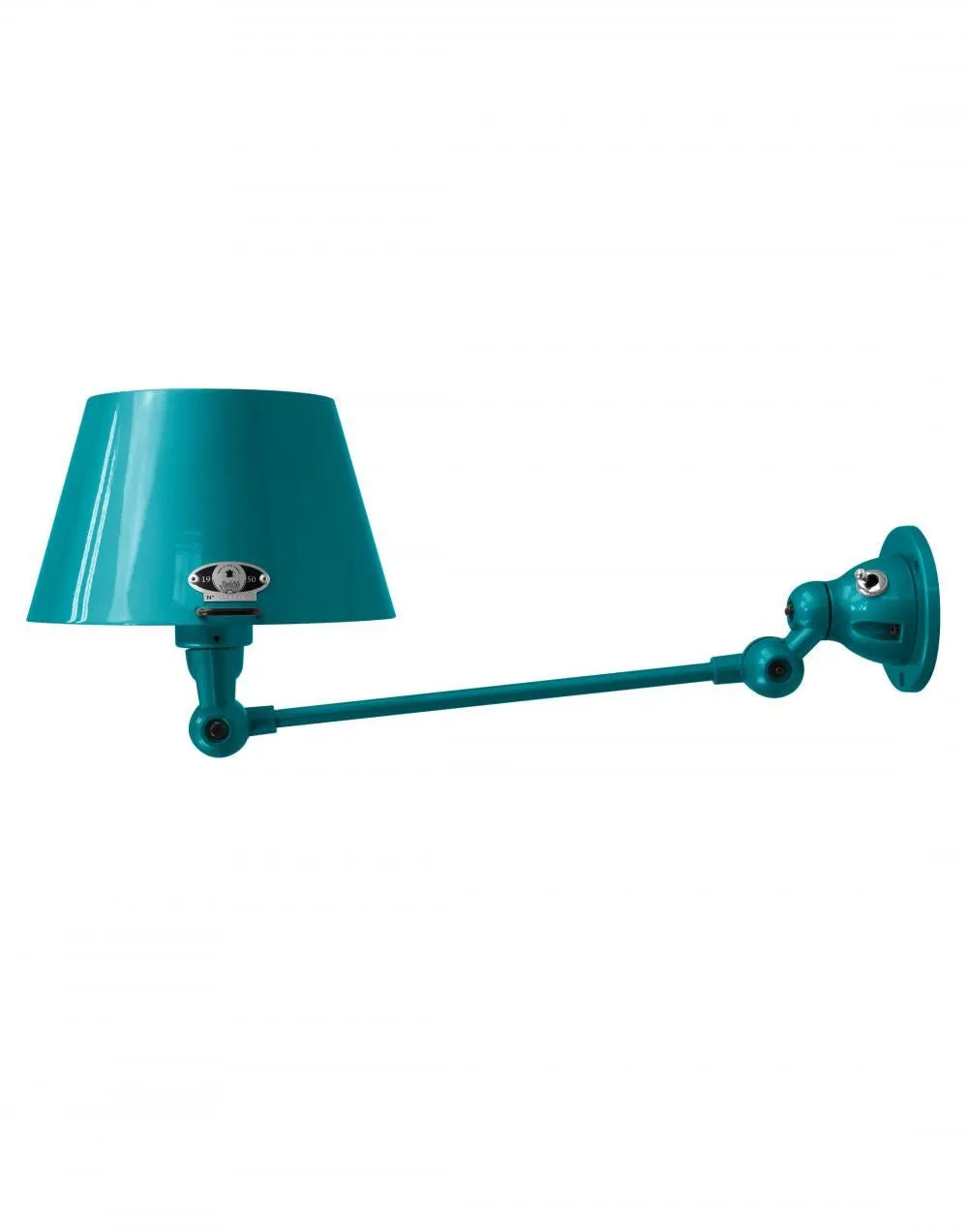 Adjustable Wall Light with Switch - Green, Metal