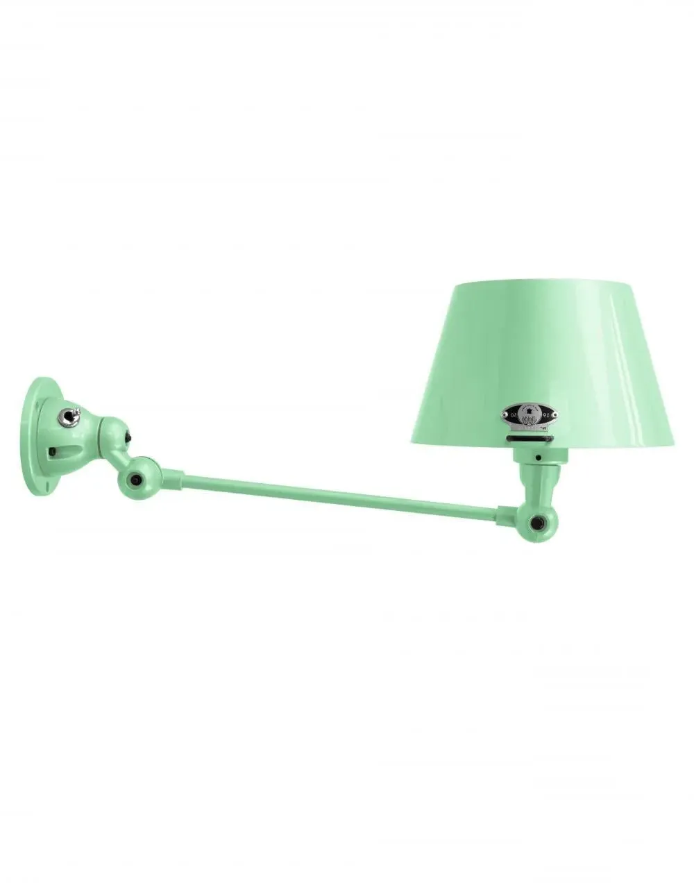 Adjustable Wall Light with Switch - Green, Metal